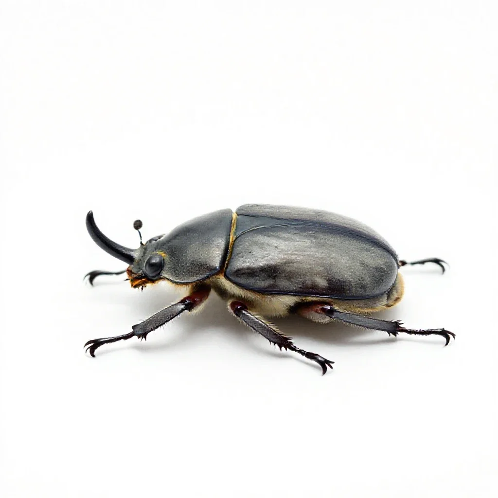 Rhinoceros beetle isolated on a white background