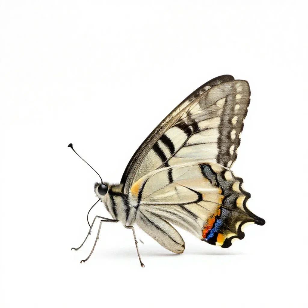 Swallowtail butterfly isolated on a white background