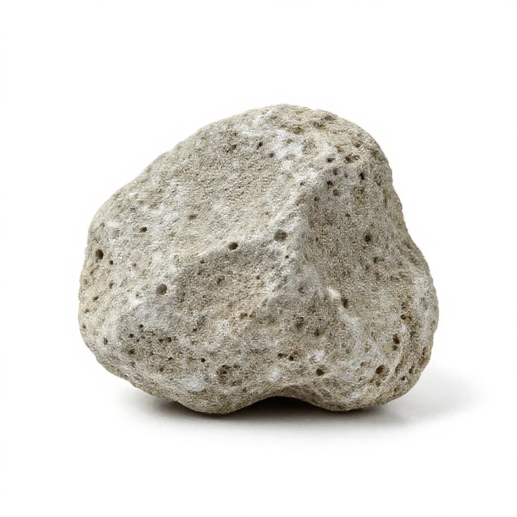 Chunk of pumice isolated on a white background