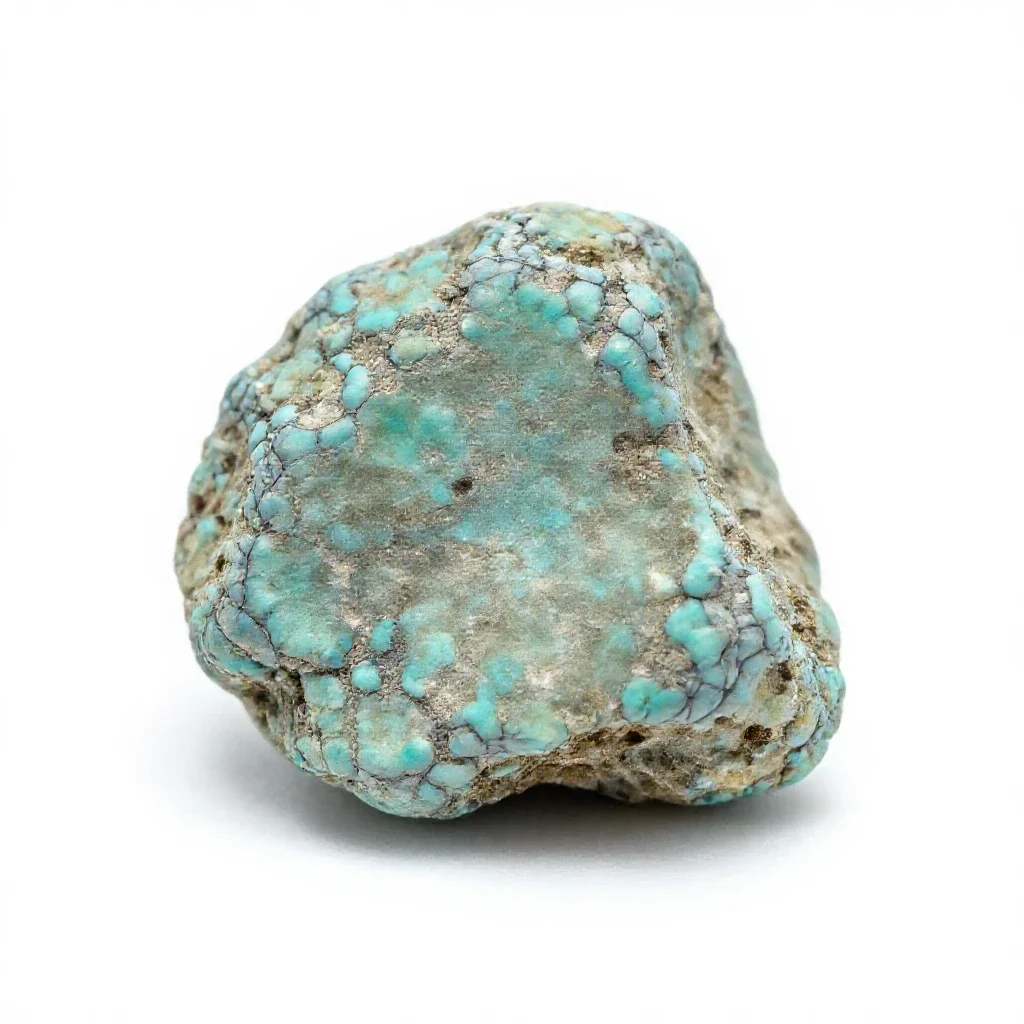 Chunk of turquoise isolated on a white background