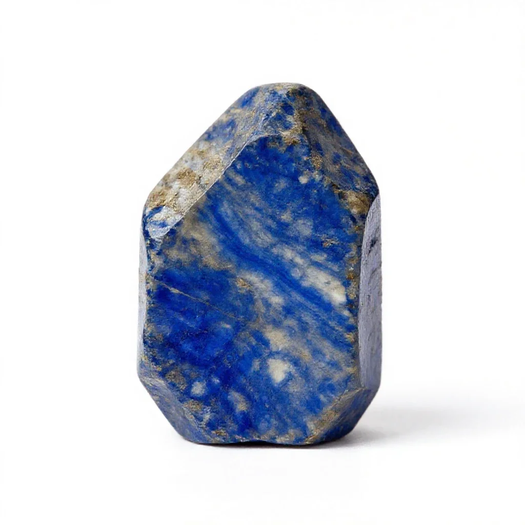 Lapis lazuli block isolated on a white background