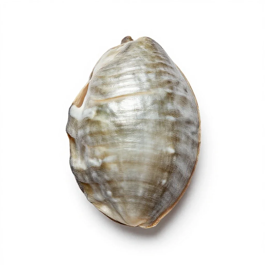 Paua shell isolated on a white background