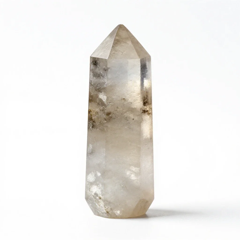 Selenite tower isolated on a white background