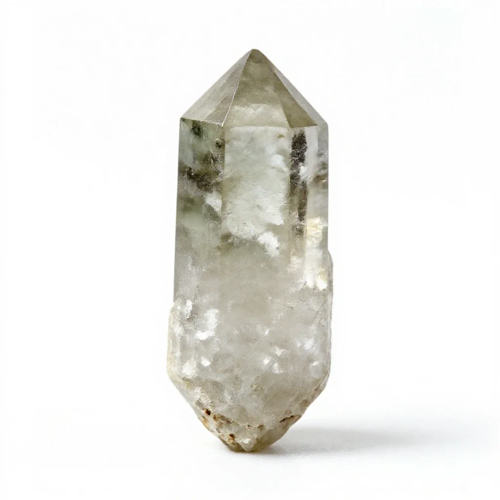 Tourmaline crystal isolated on a white background
