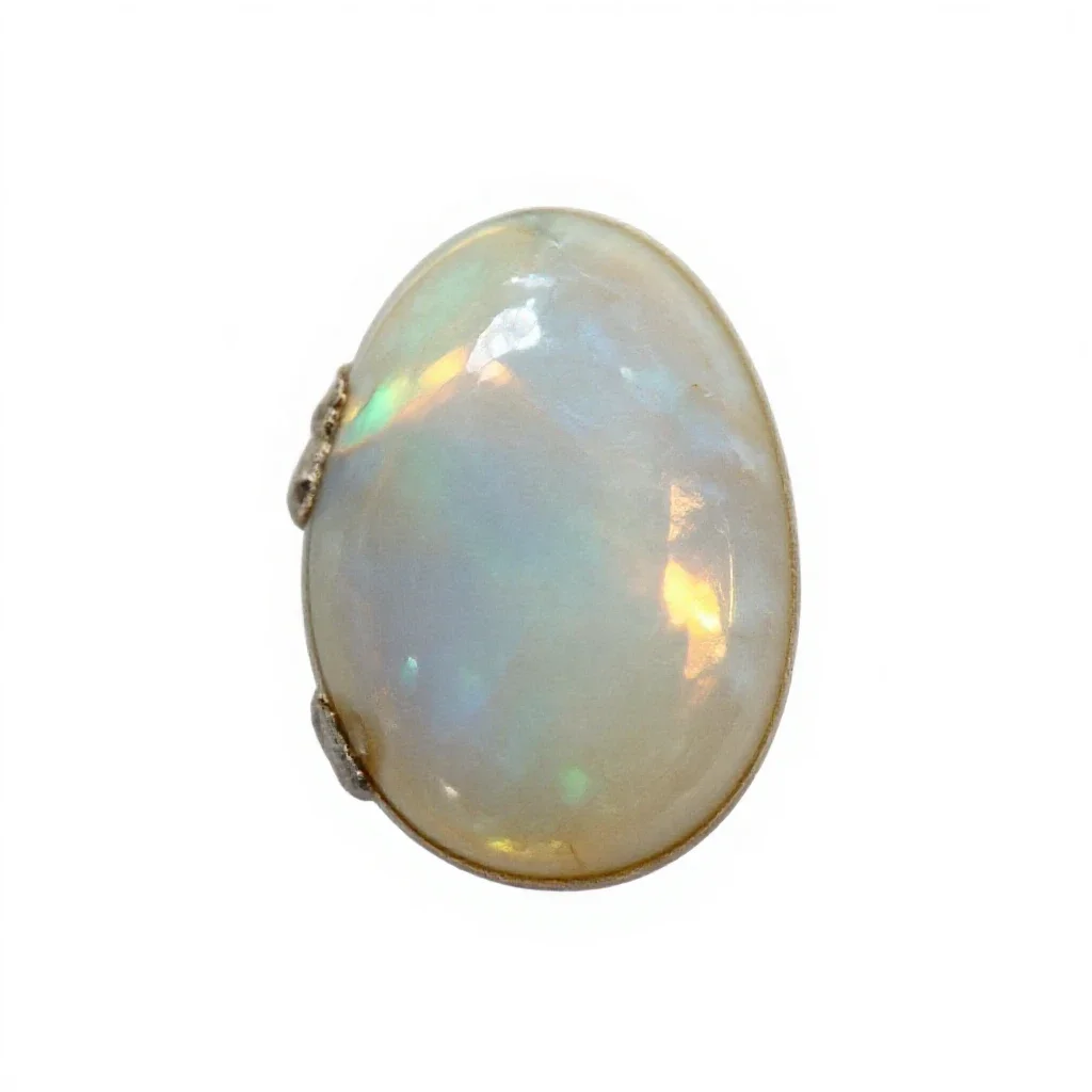 Opal specimen isolated on a white background