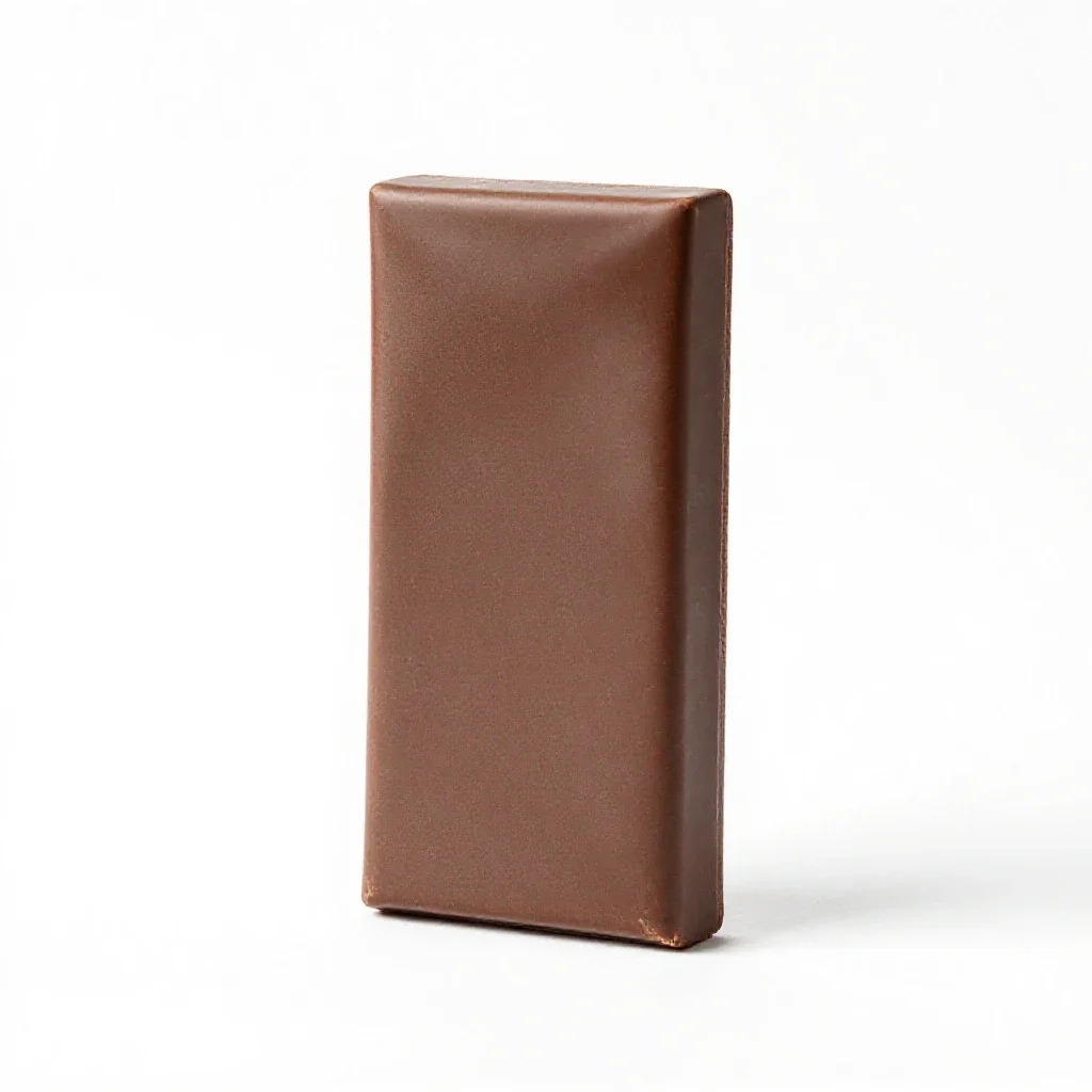 Chocolate bar in foil isolated on a white background