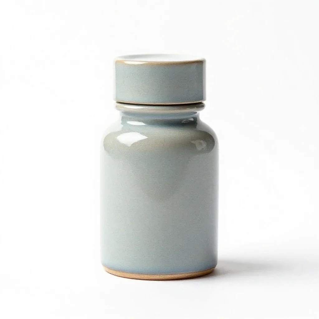 Pill bottle with a child cap isolated on a white background