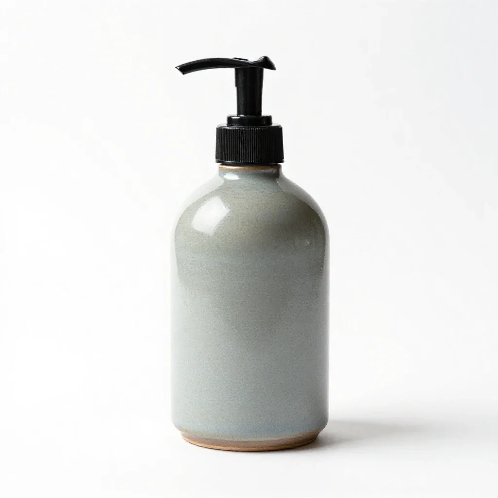 Pump dispenser bottle isolated on a white background