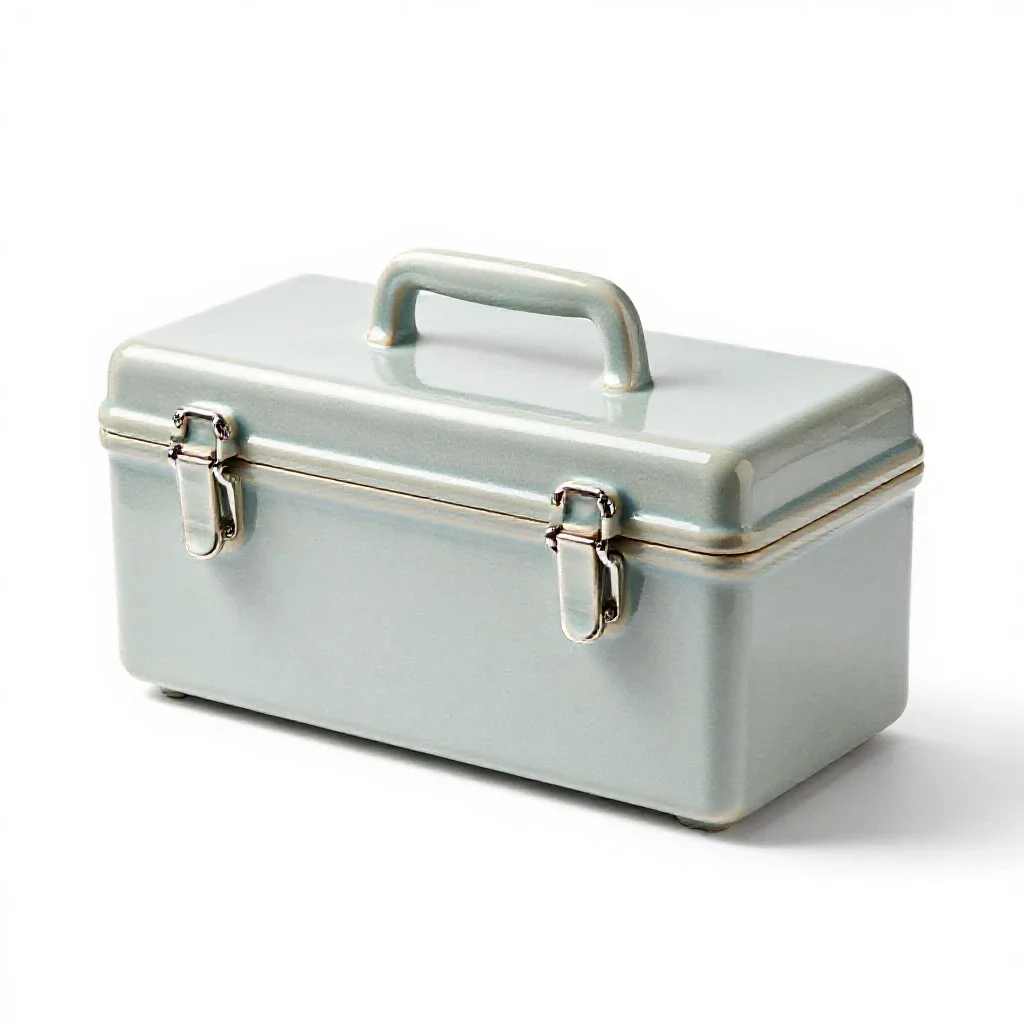 Tool case with latches isolated on a white background