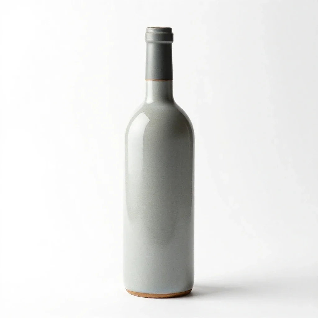 Wine bottle with a wax seal isolated on a white background