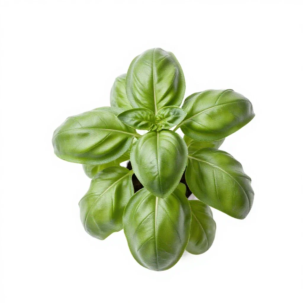 Basil plant isolated on a white background