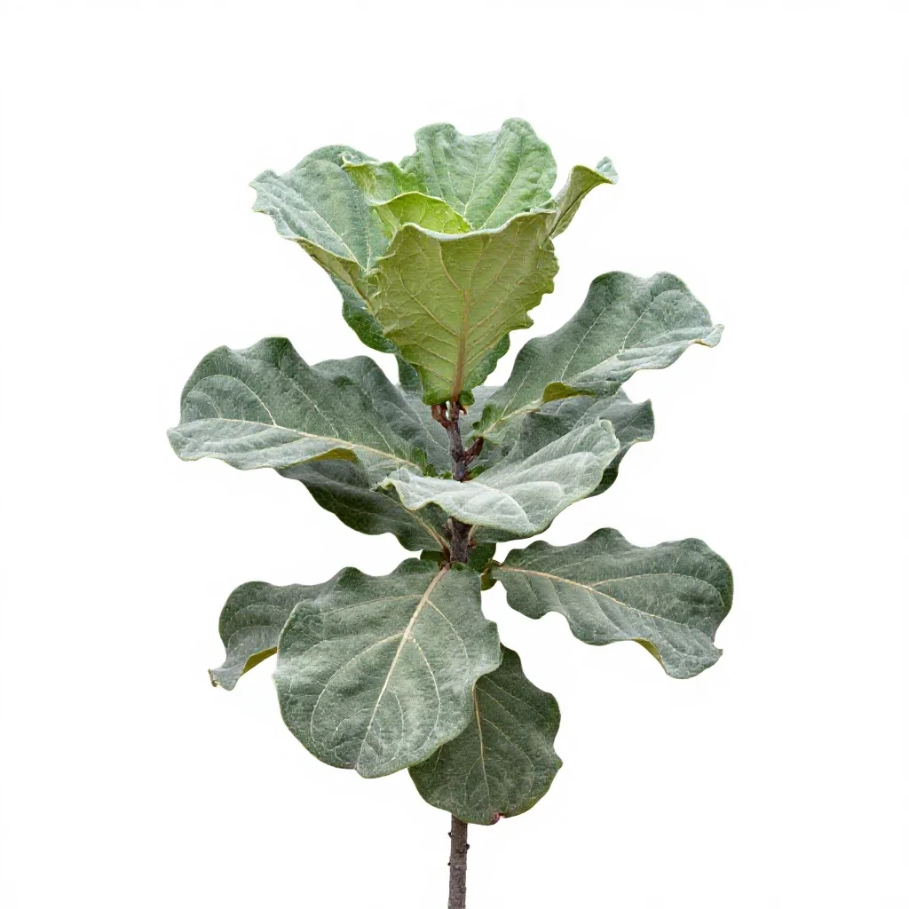 Fiddle leaf fig isolated on a white background