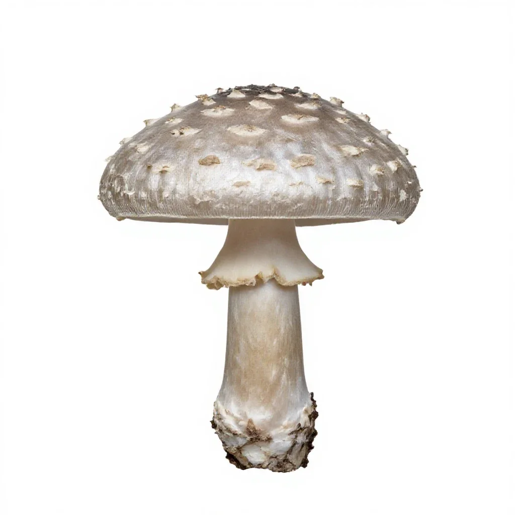 Fly agaric mushroom isolated on a white background
