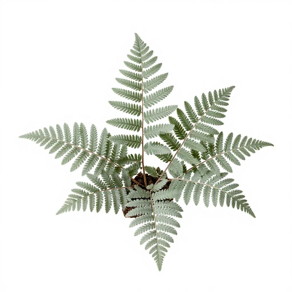 Maidenhair fern isolated on a white background