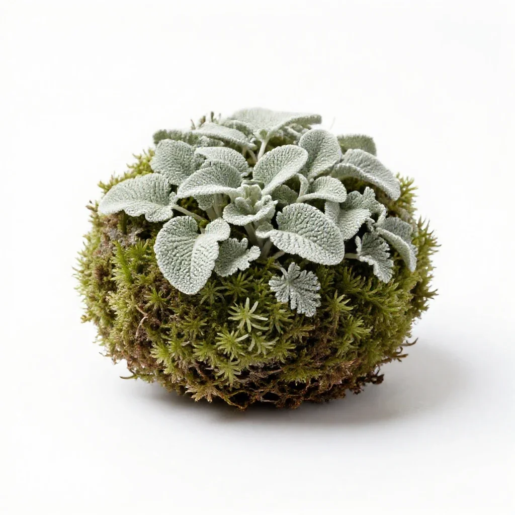 Moss ball isolated on a white background