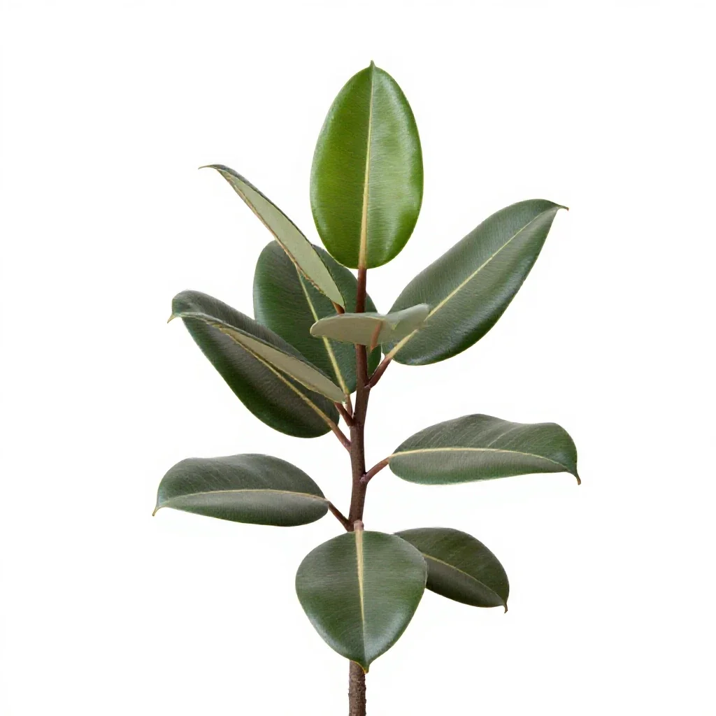 Rubber plant isolated on a white background