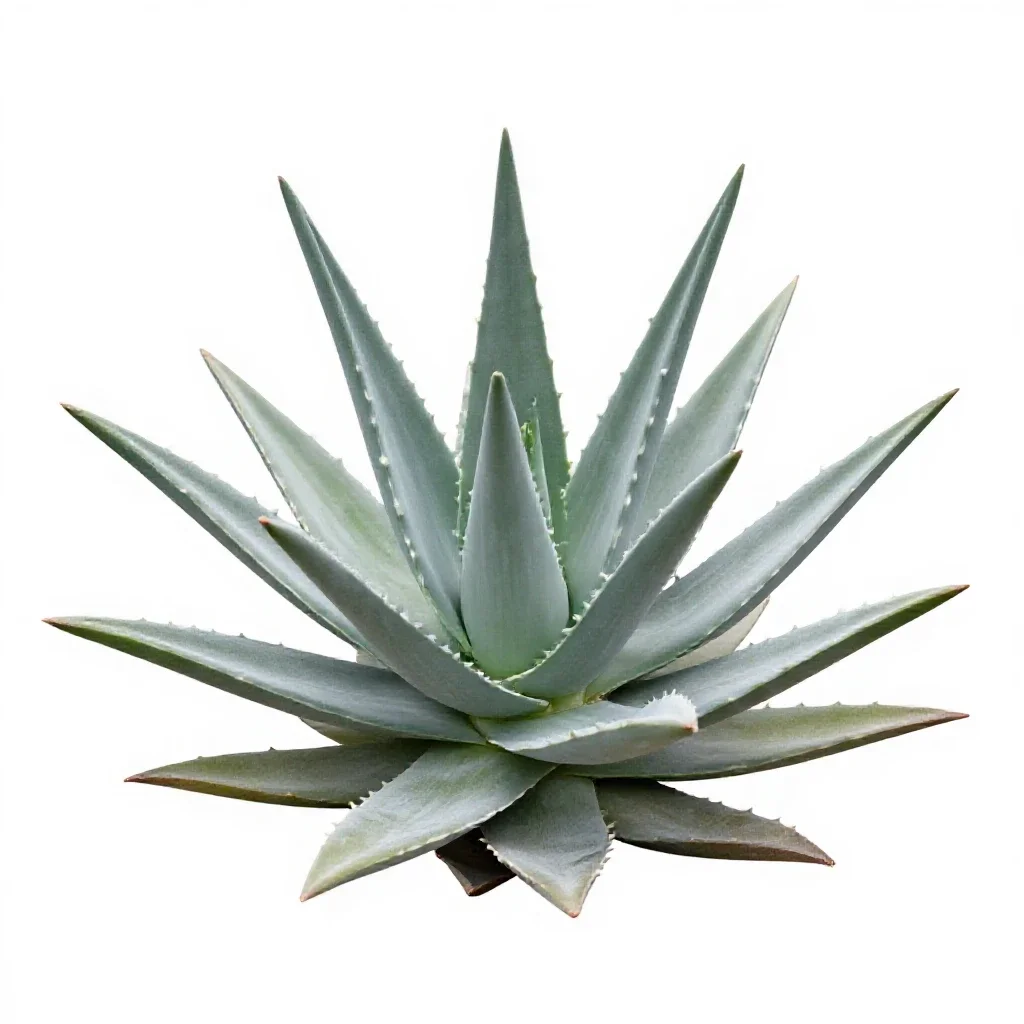 Aloe vera rosette isolated on a white background