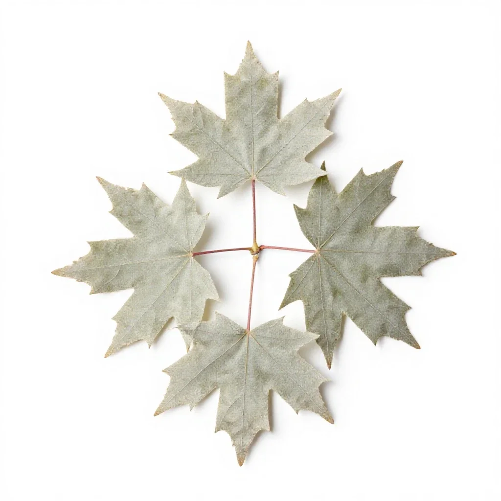 Autumn maple branch isolated on a white background