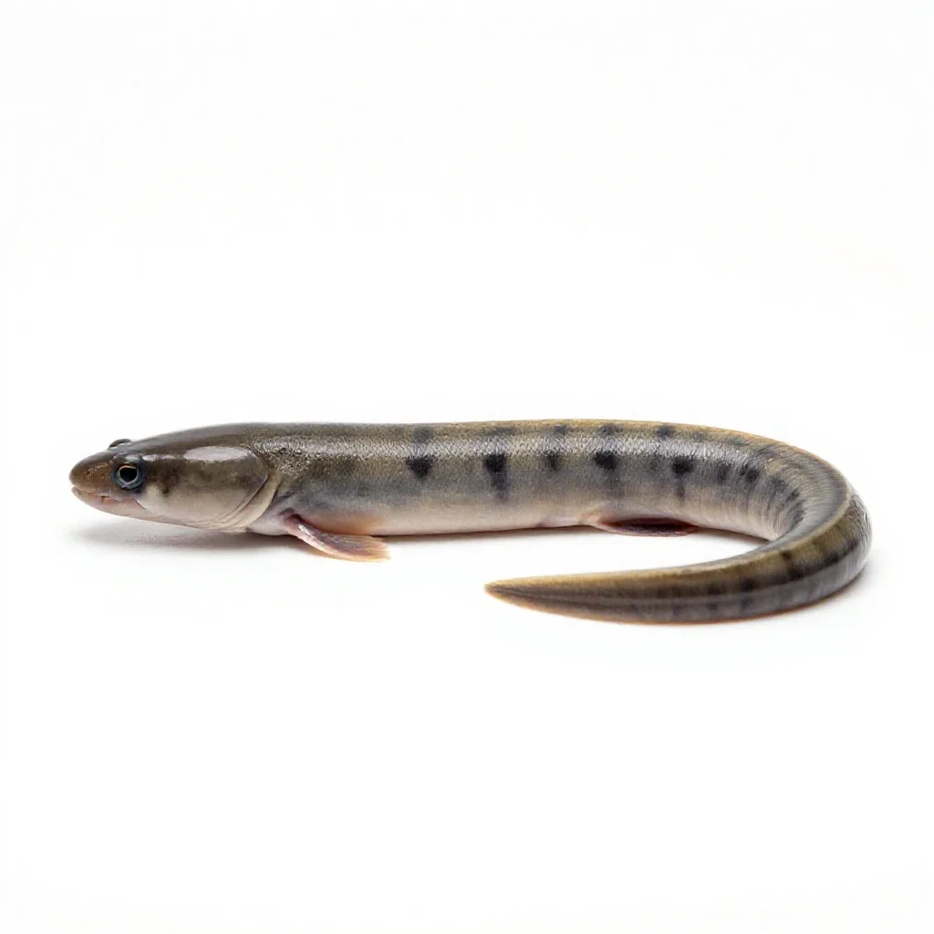 Garden eel isolated on a white background