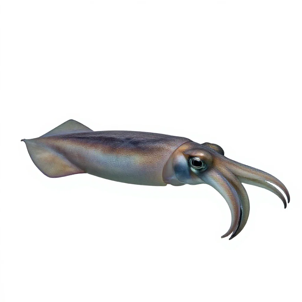 Giant squid isolated on a white background