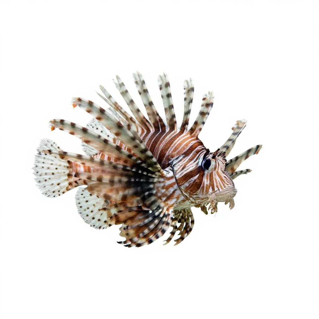 Lionfish isolated on a white background