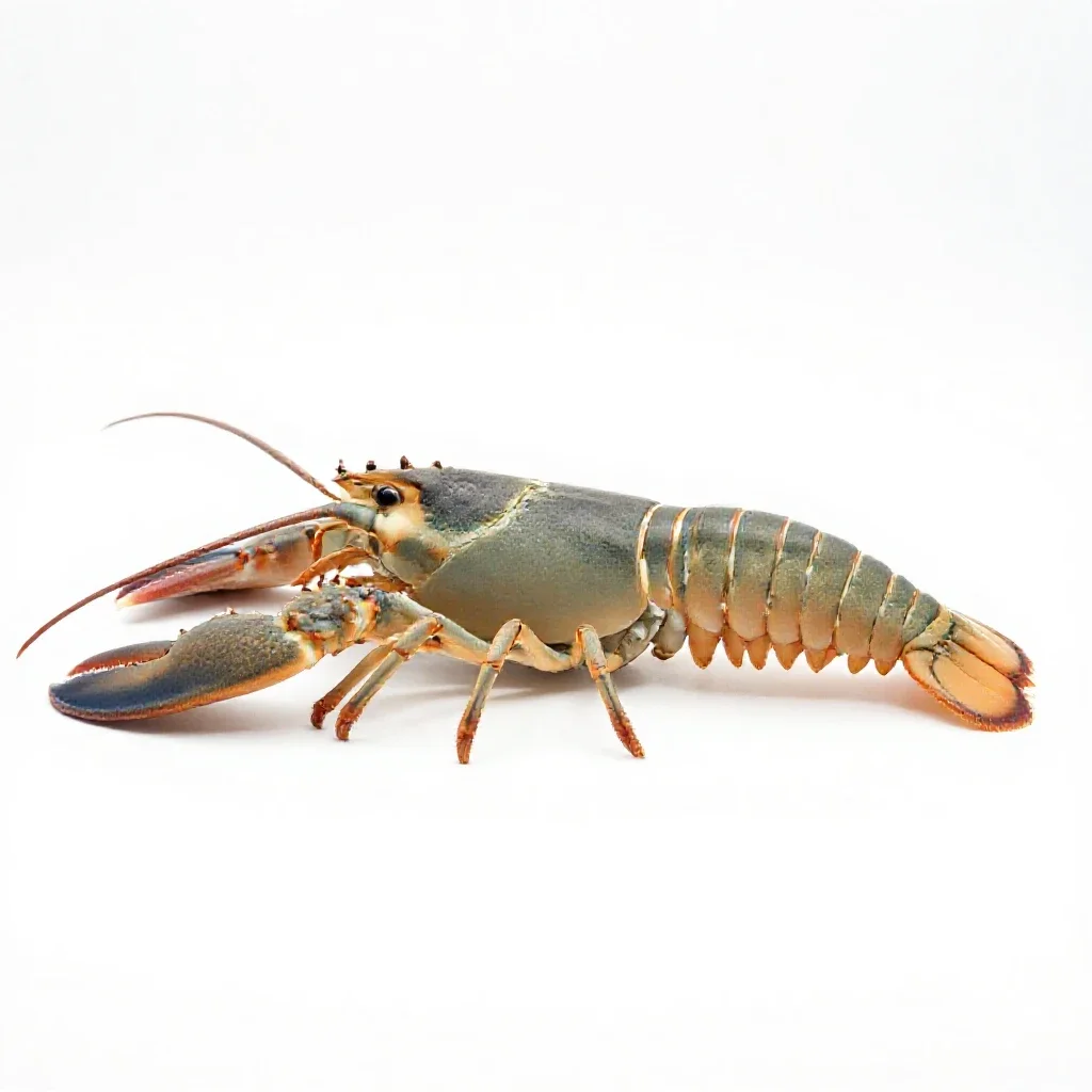 Spiny lobster isolated on a white background