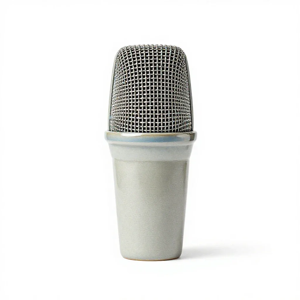 Directional microphone isolated on a white background
