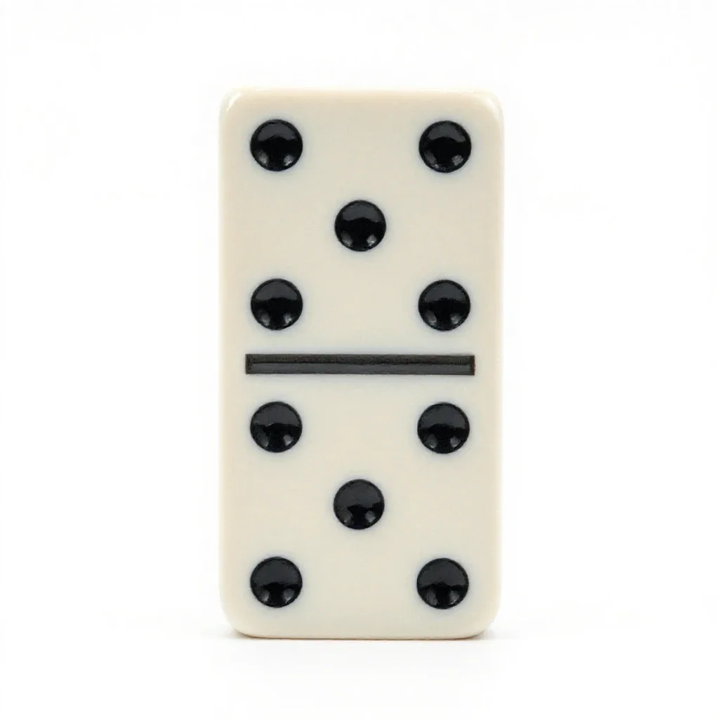Domino isolated on a white background