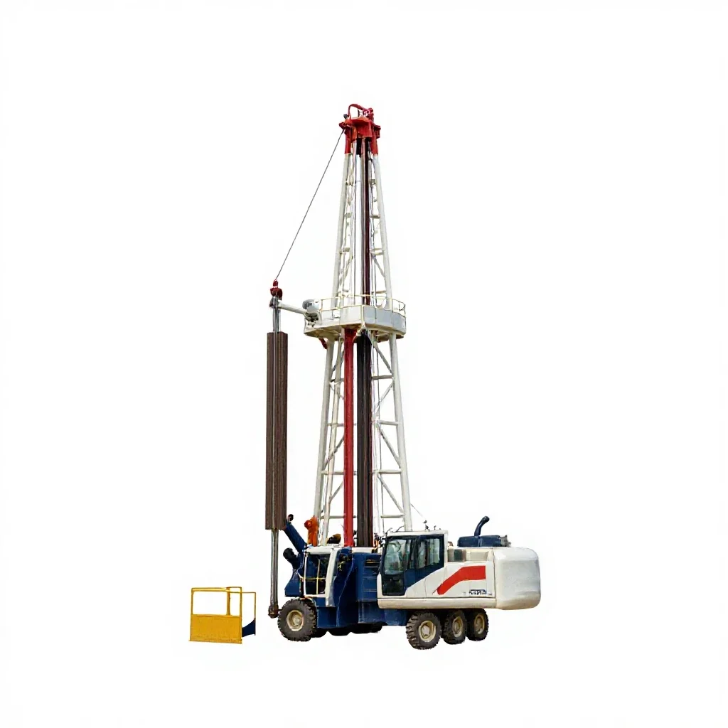Drill rig isolated on a white background