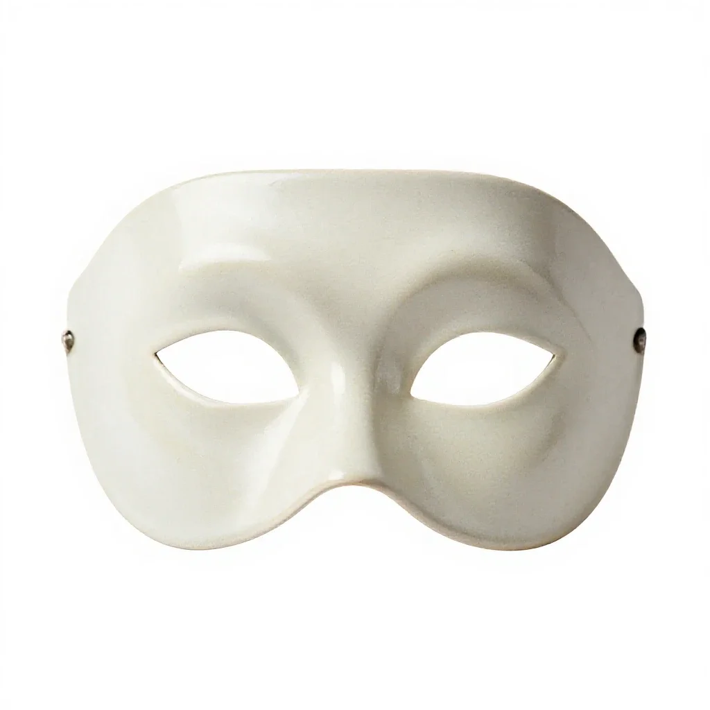 False face isolated on a white background