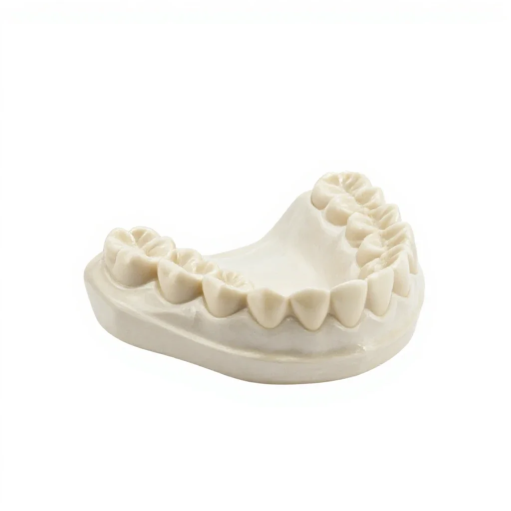 False teeth isolated on a white background