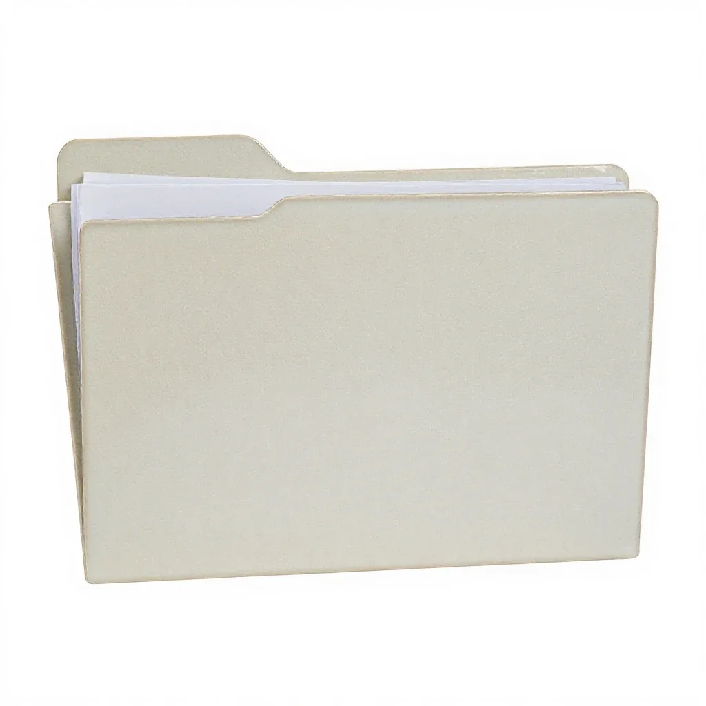 File folder isolated on a white background