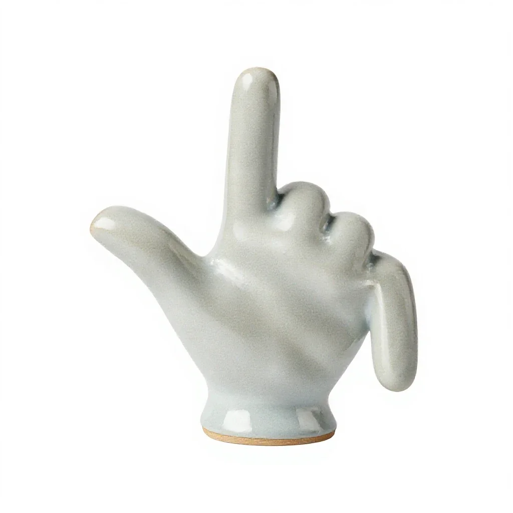 Finger isolated on a white background