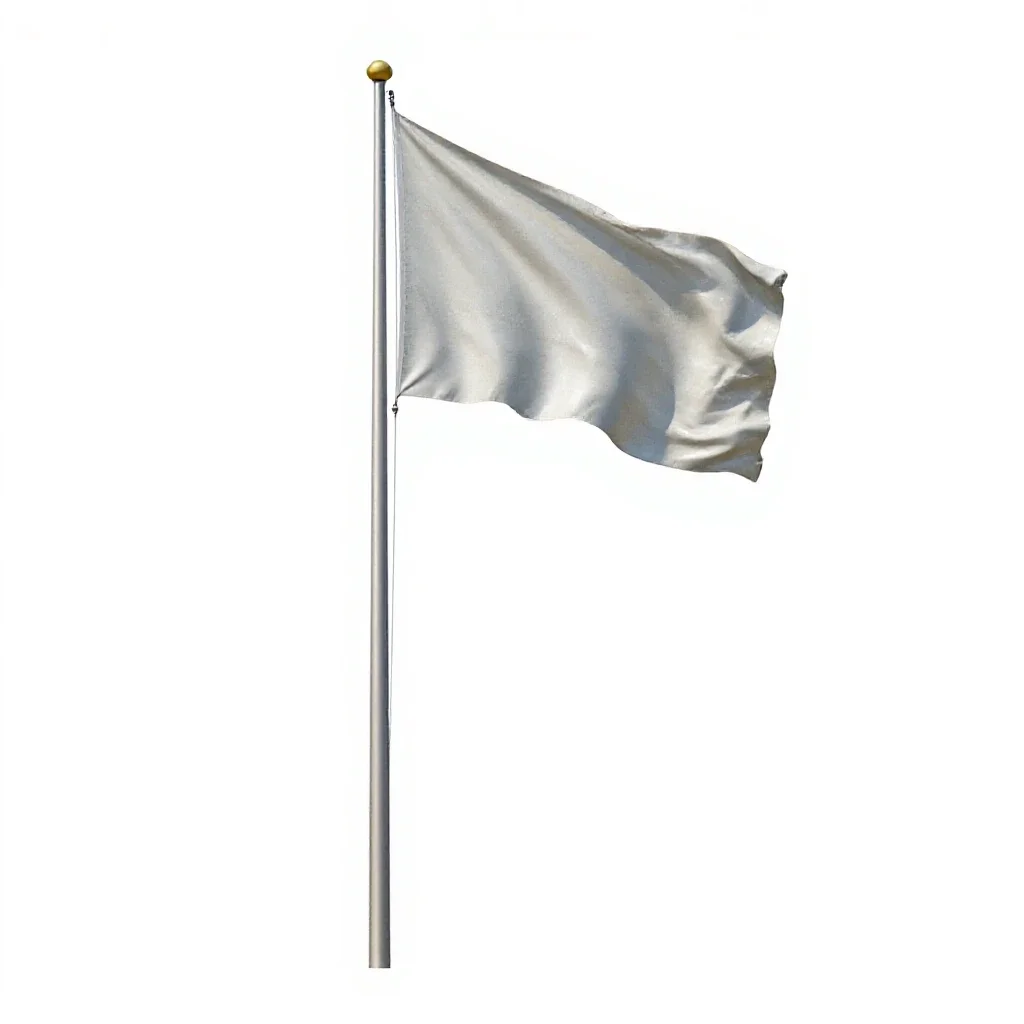Flagpole isolated on a white background