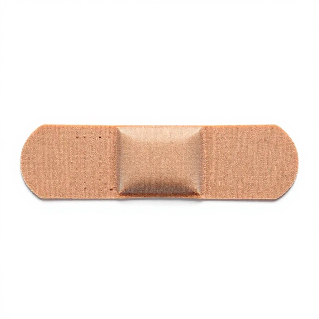 Four-tailed bandage isolated on a white background