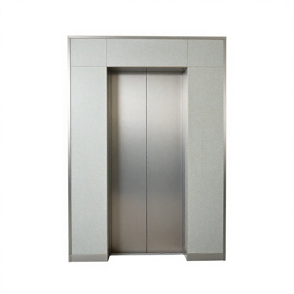 Freight elevator isolated on a white background