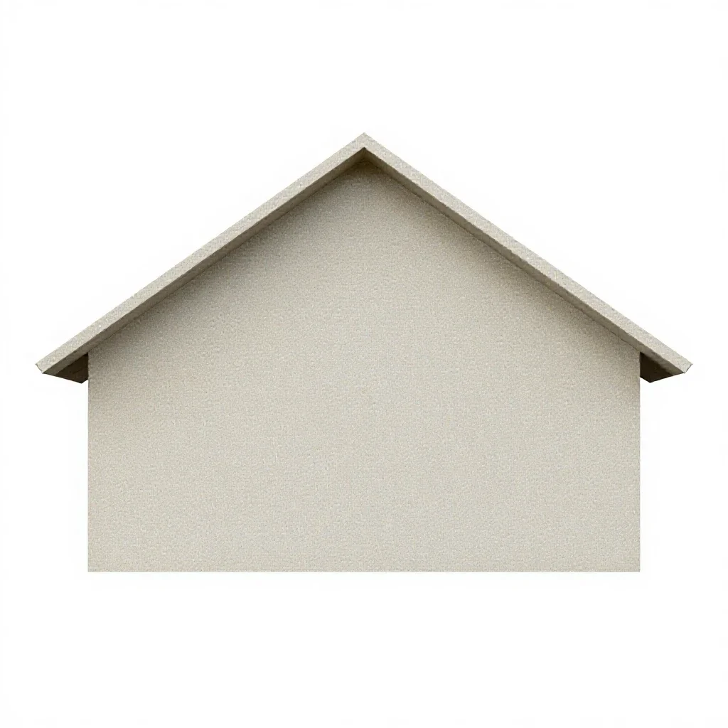 Gable roof isolated on a white background
