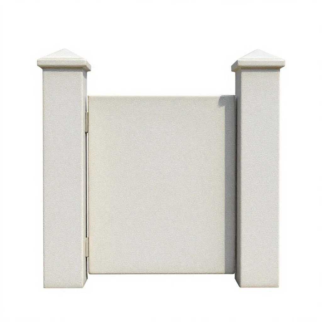 Gatepost isolated on a white background