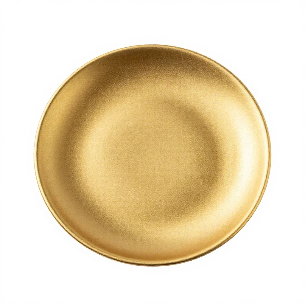 Gold plate isolated on a white background