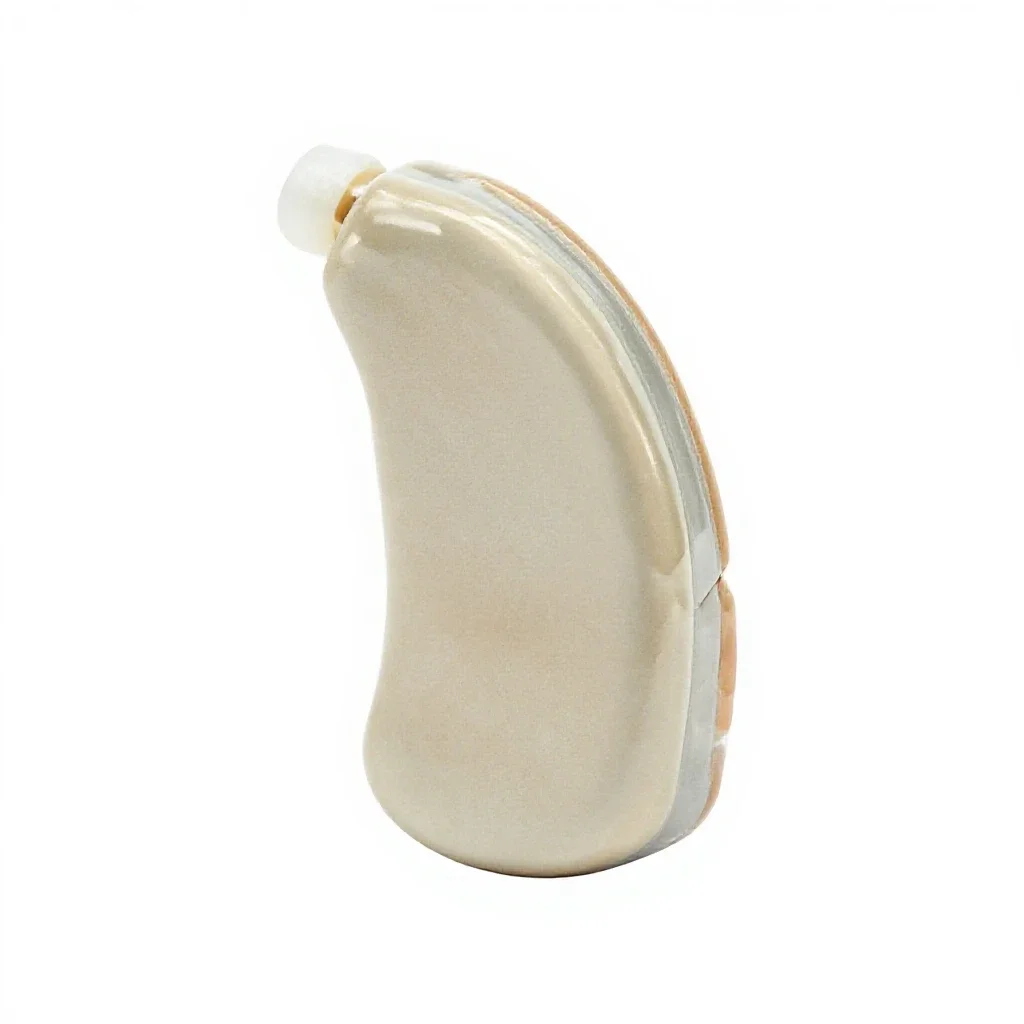 Hearing aid isolated on a white background