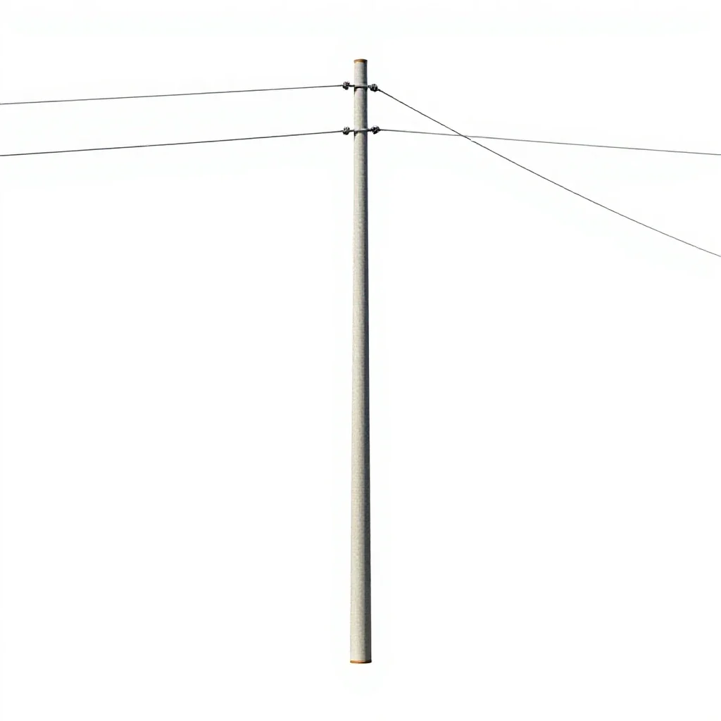 Hop pole isolated on a white background