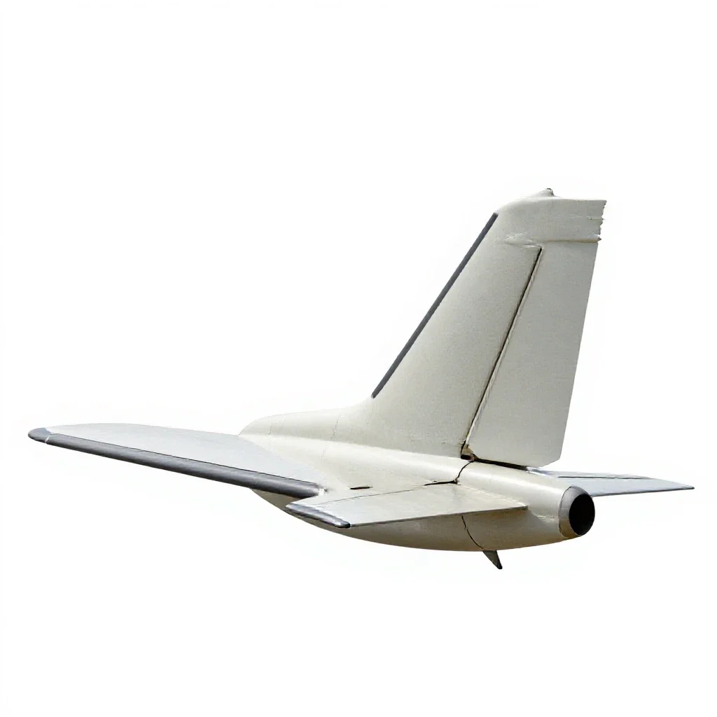 Horizontal tail isolated on a white background