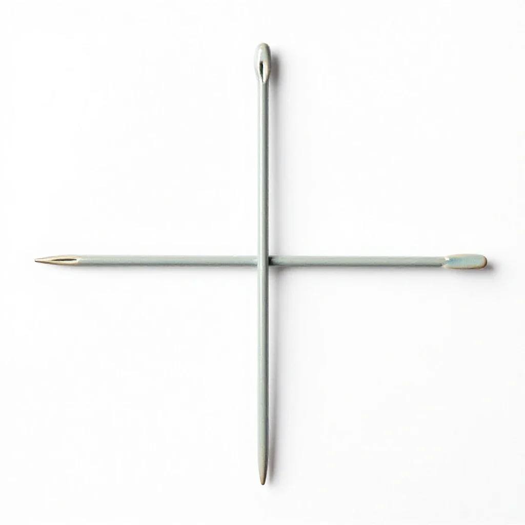 Knitting needle isolated on a white background