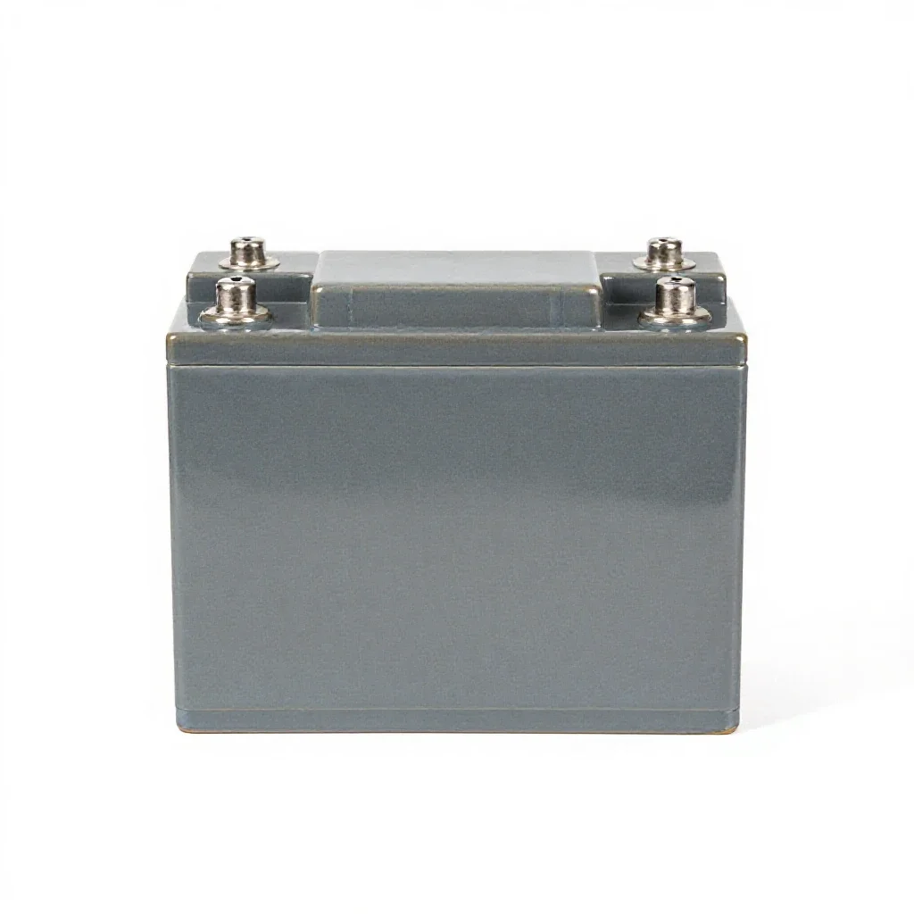 Lead-acid battery isolated on a white background