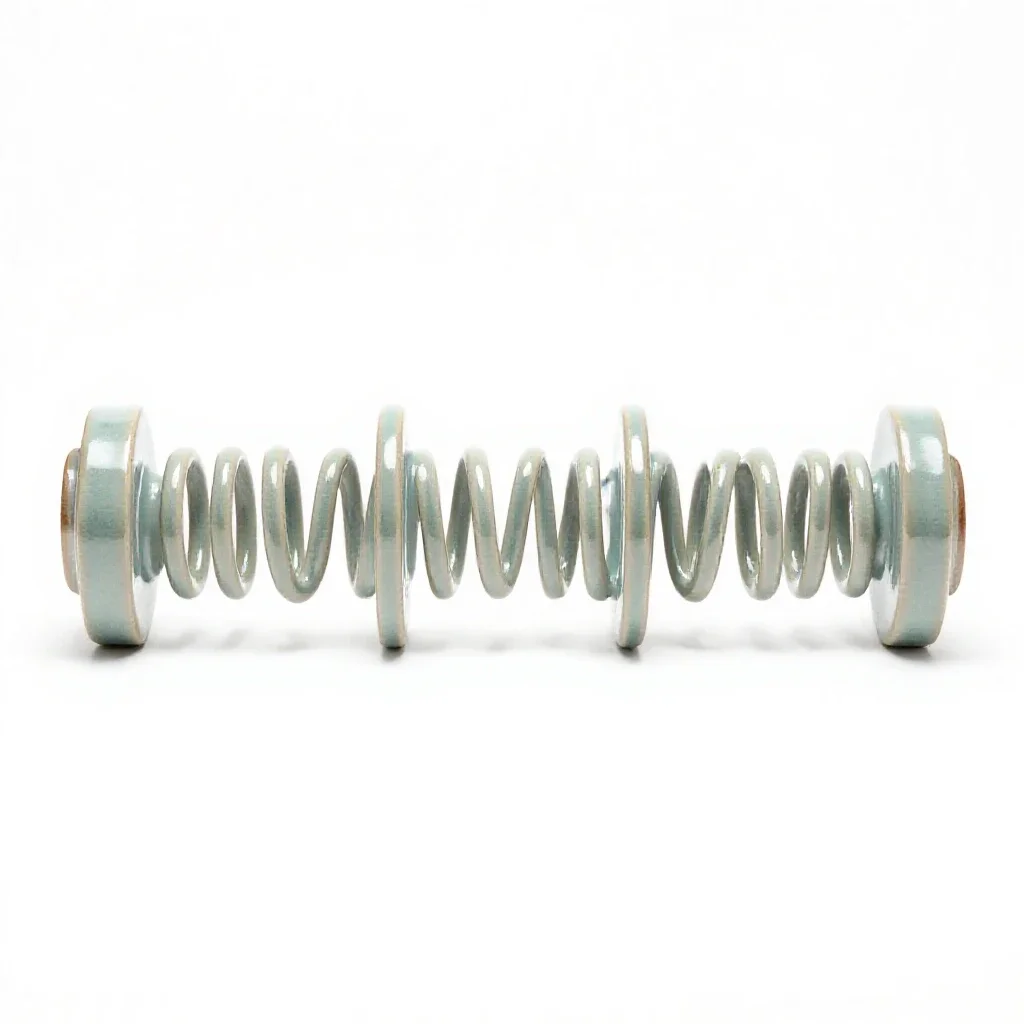 Electromagnetic delay line isolated on a white background