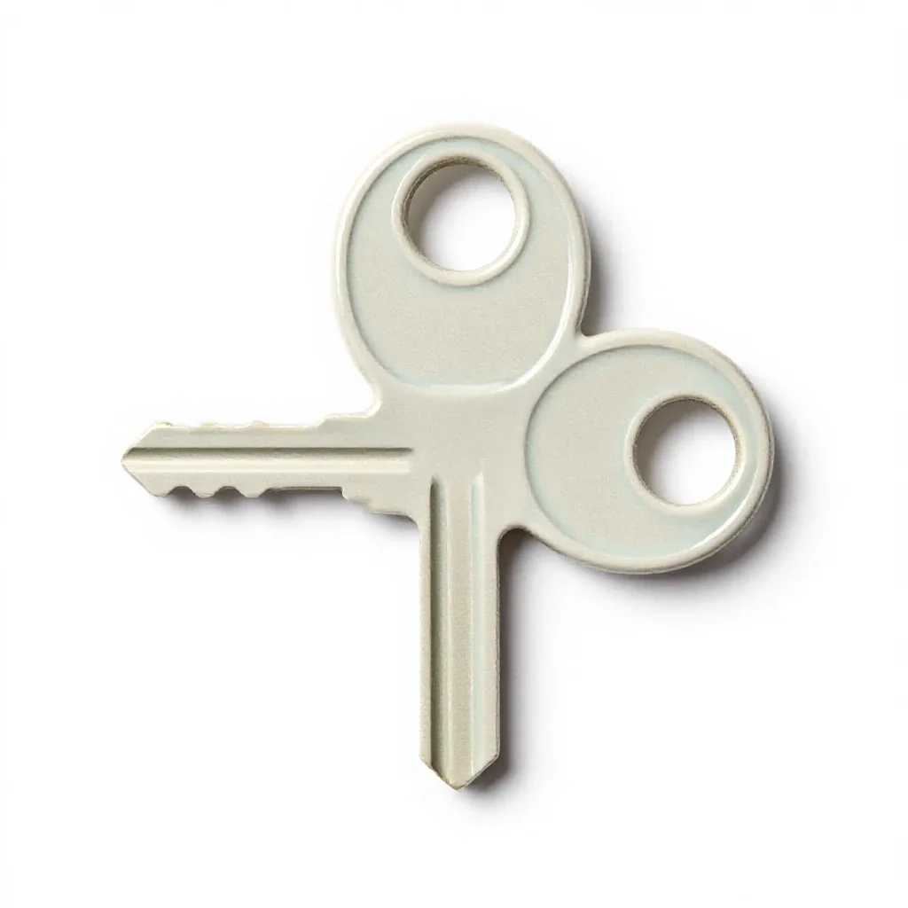 Ignition key isolated on a white background