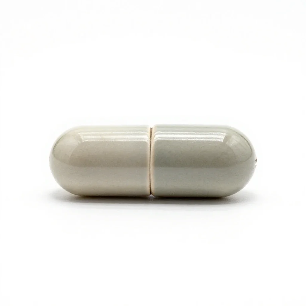 Bilocular capsule isolated on a white background