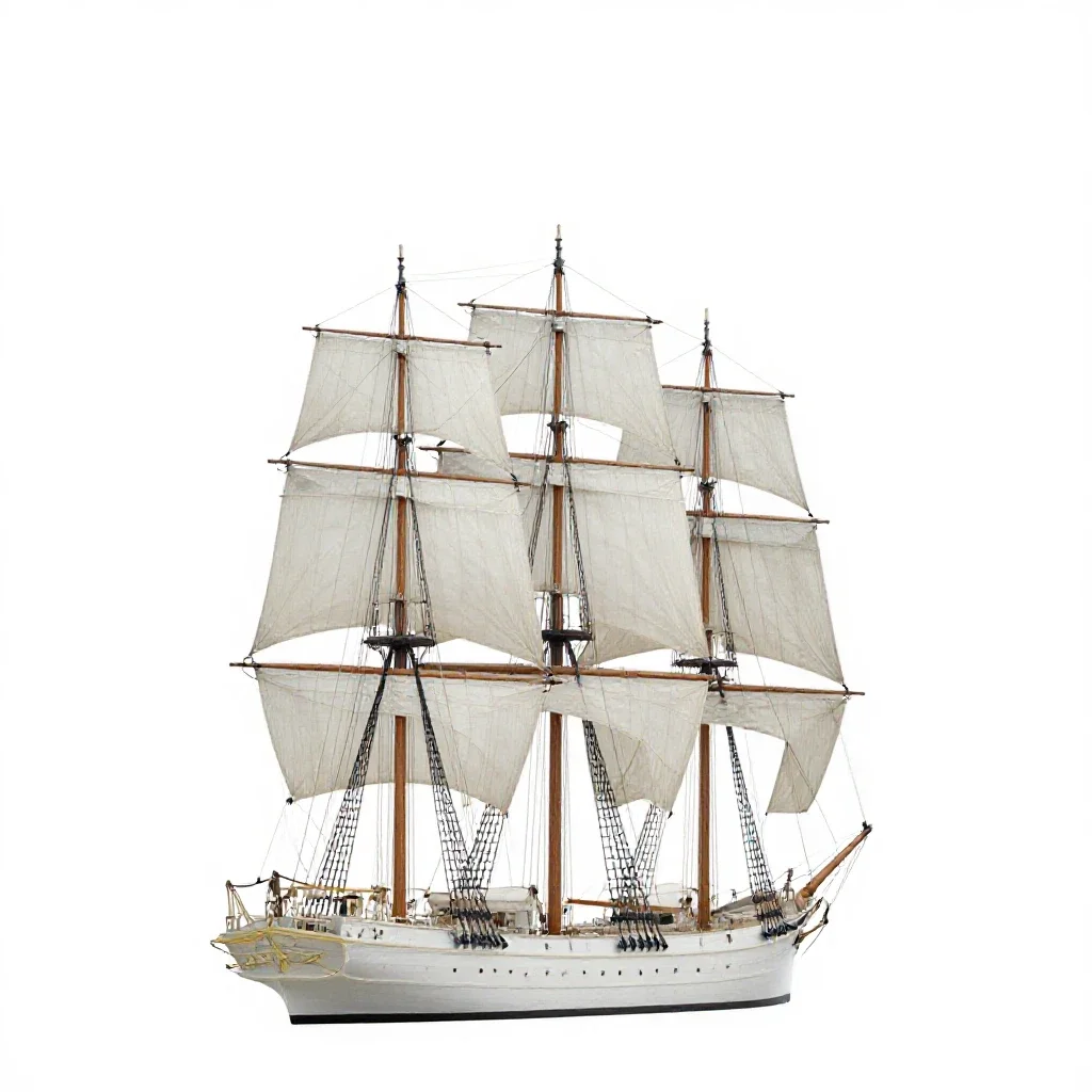 Mainmast isolated on a white background