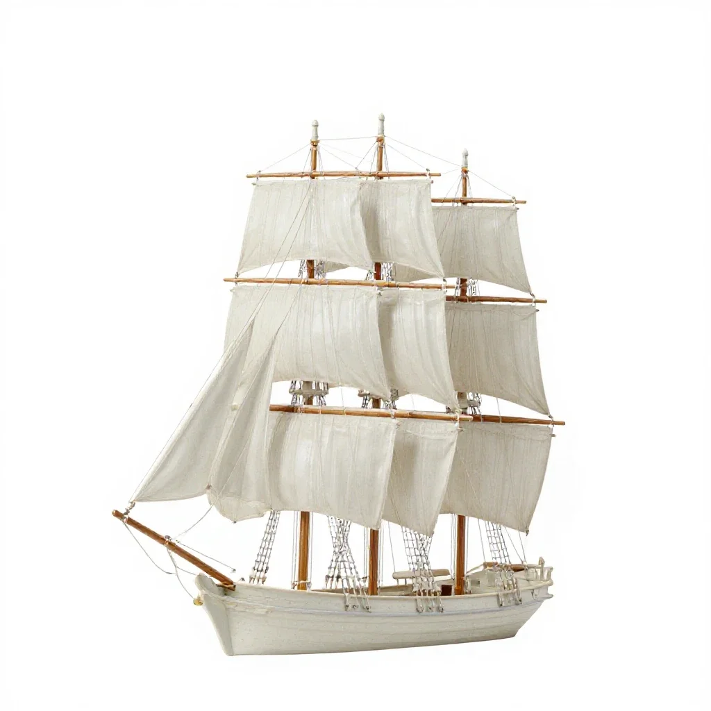 Mizzenmast isolated on a white background