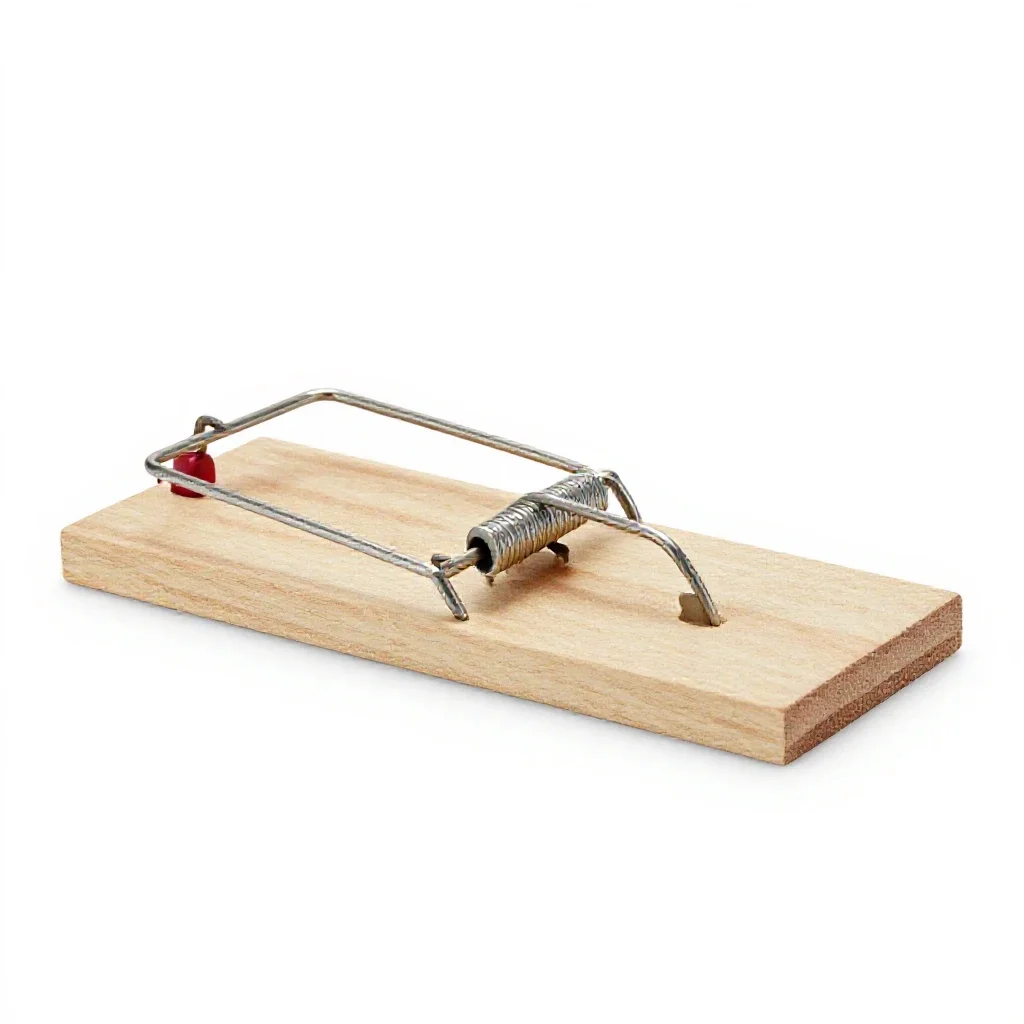 Mousetrap isolated on a white background